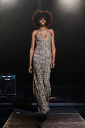 RETE CHAMPAGNE DRESS