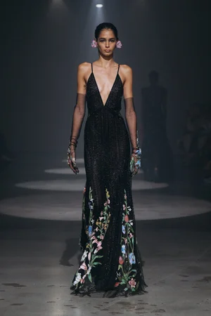 DENTELLE MULTI NOIR DRESS
