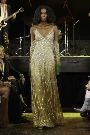 COLUMNS DEGRADÉ GOLD CHAMPAGNE DECO DRESS