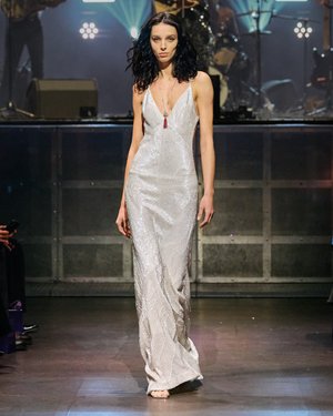 RADIEUX DECO CRYSTAL PEARL DRESS