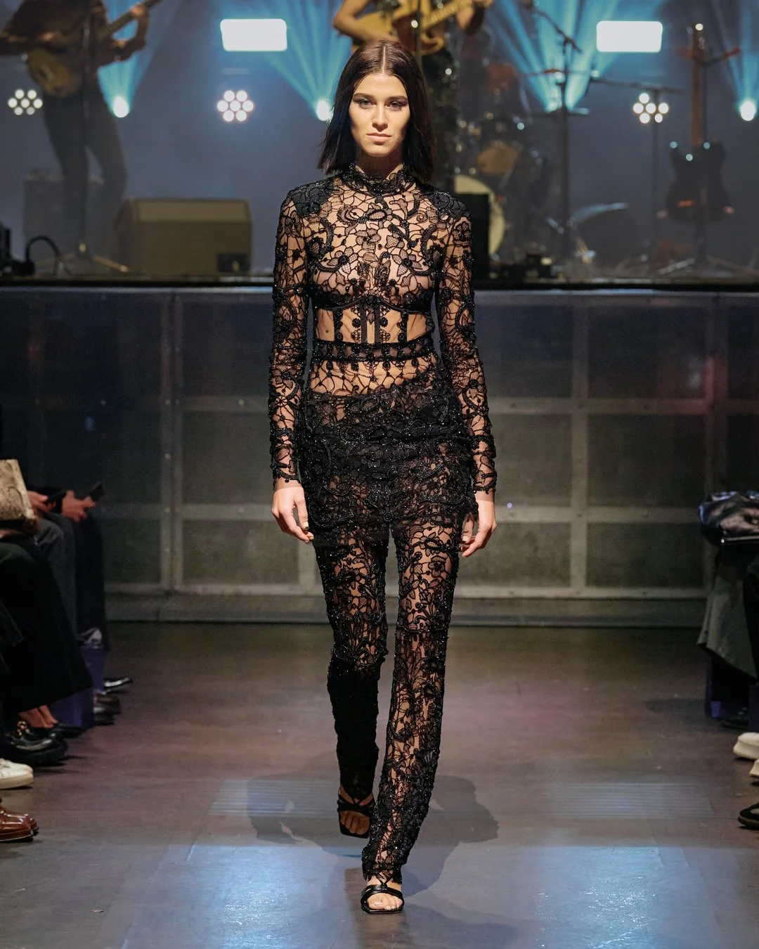 DENTELLE NOIR DRESS AND PANTS