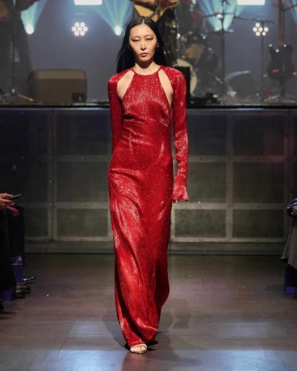 RADIEUX DECO CRYSTALS RED DRESS