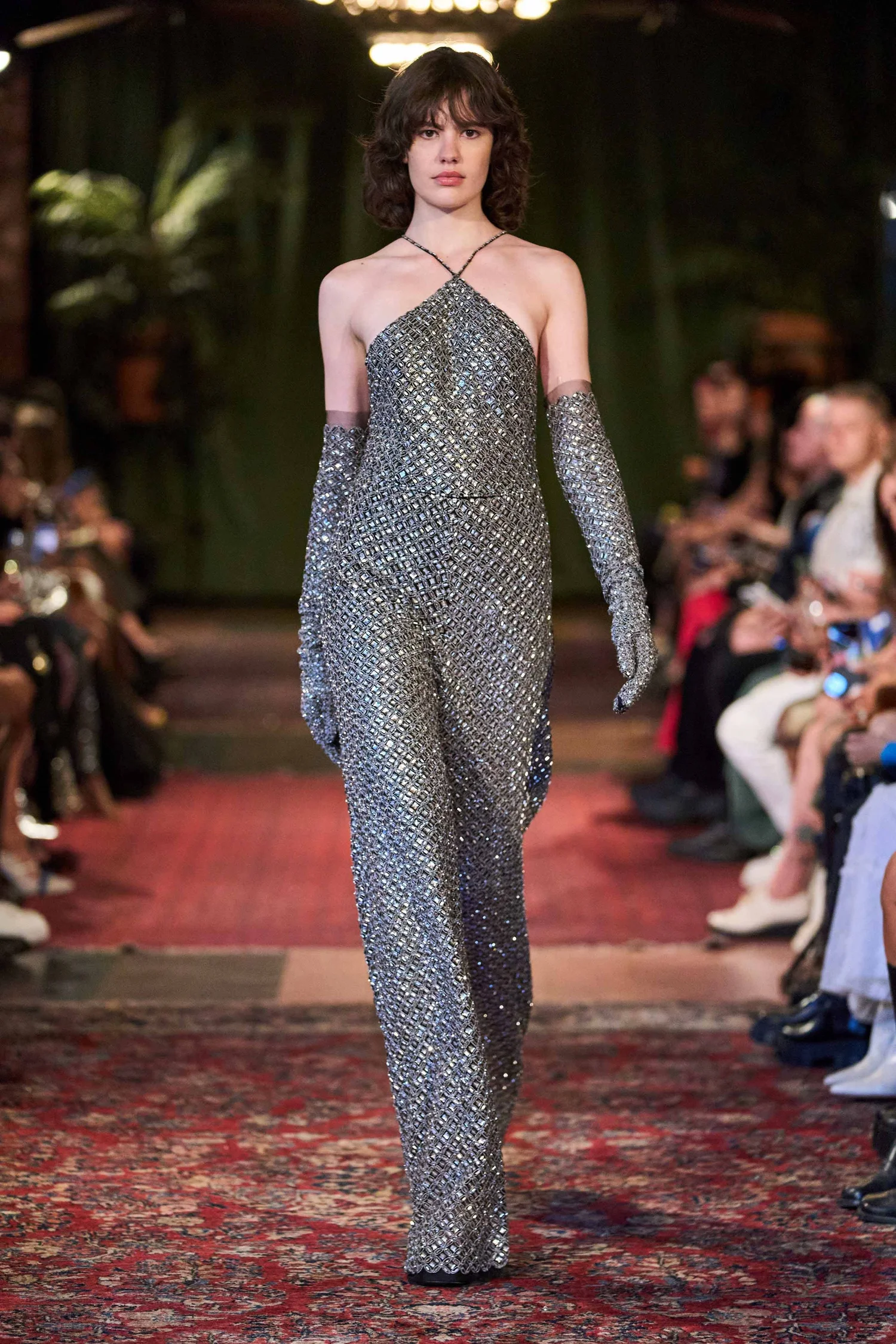 CRISTAUX GRID JUMPSUIT