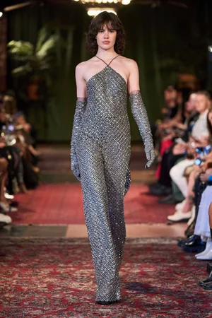 CRISTAUX GRID JUMPSUIT