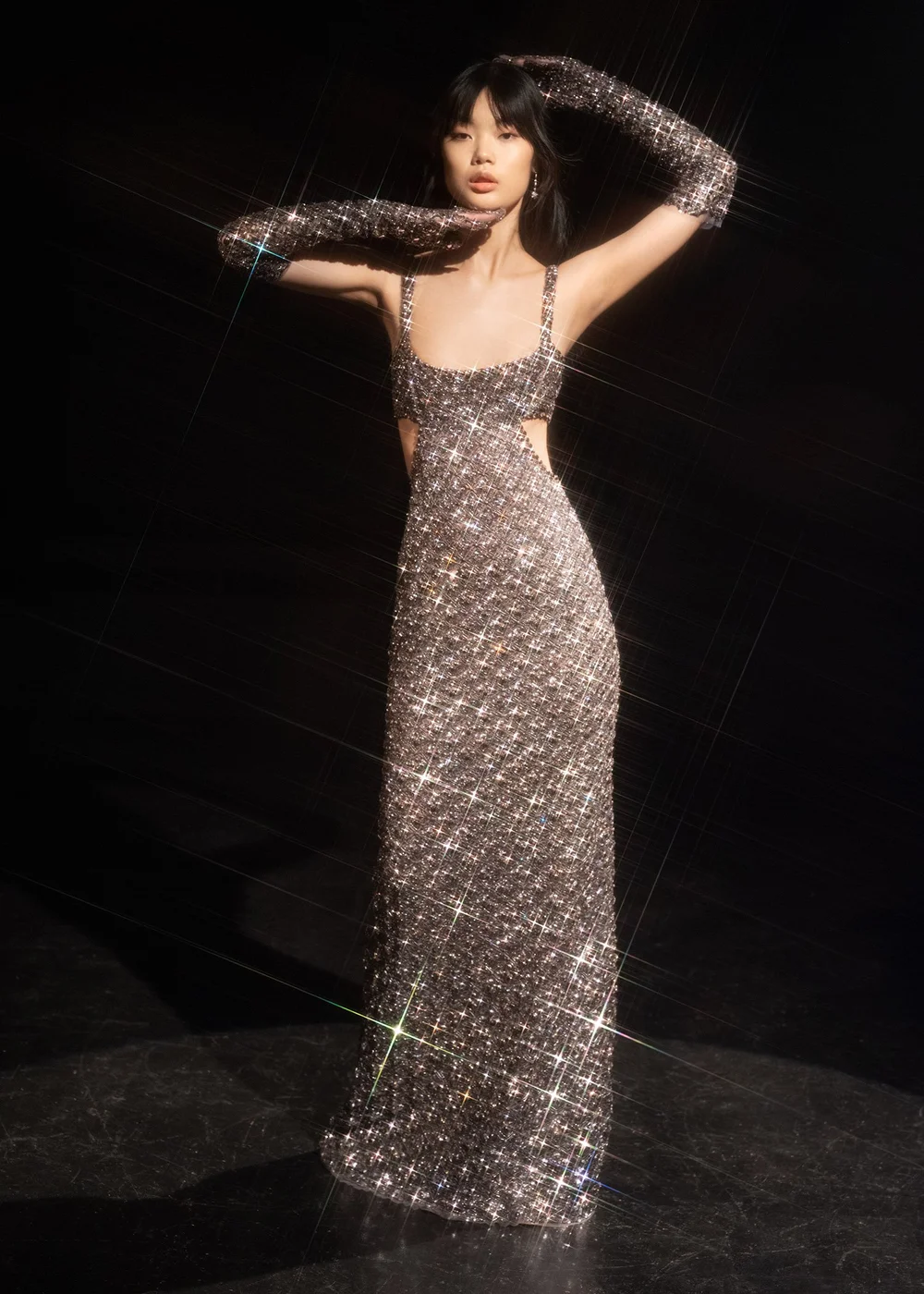IRIDESCENT MEDALLIONS DRESS