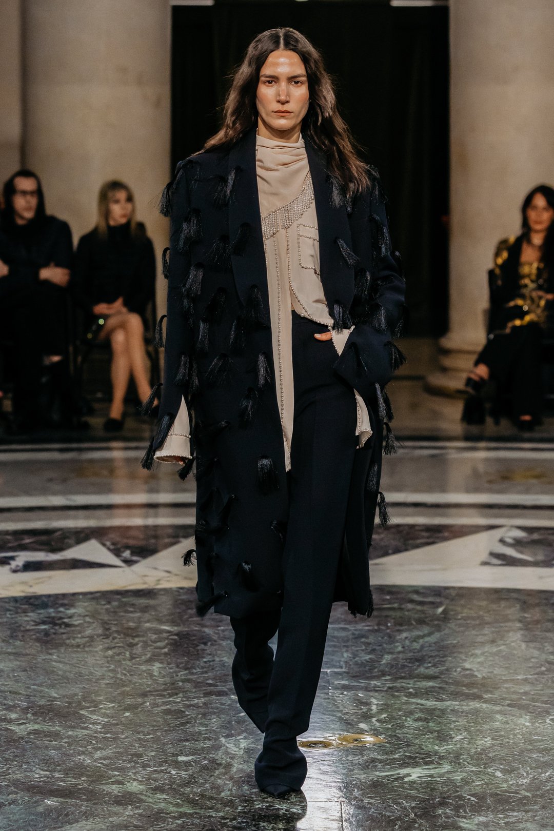 FEATHER FRINGE COAT SHIRT DRESS AND SCARF