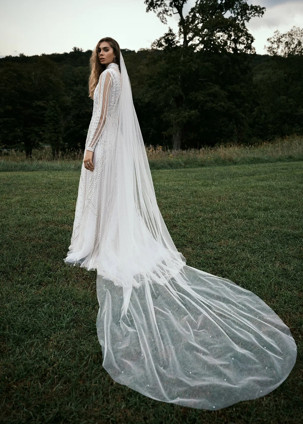 CRYSTAL DROP COMB VEIL