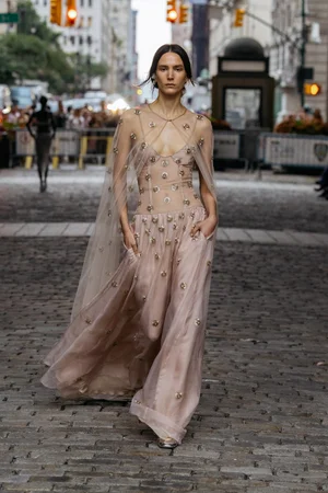 MICRO MEDALLION DRESS + CAPE