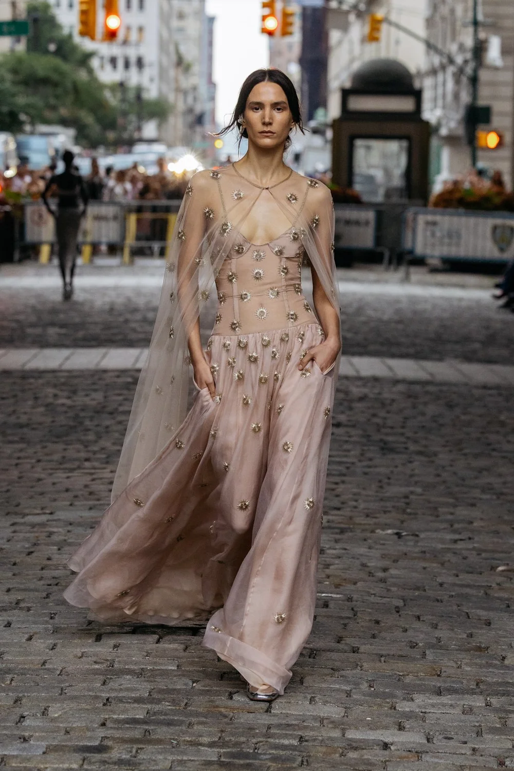 MICRO MEDALLION DRESS + CAPE