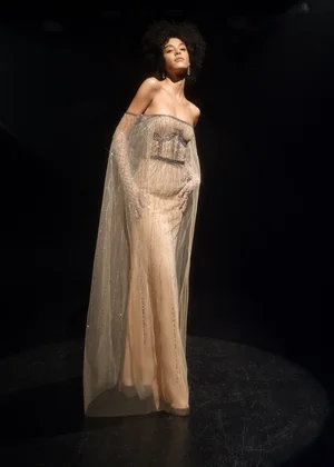 NOVA CAPED DRESS