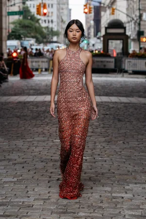IRIDESCENT MEDALLION DRESS