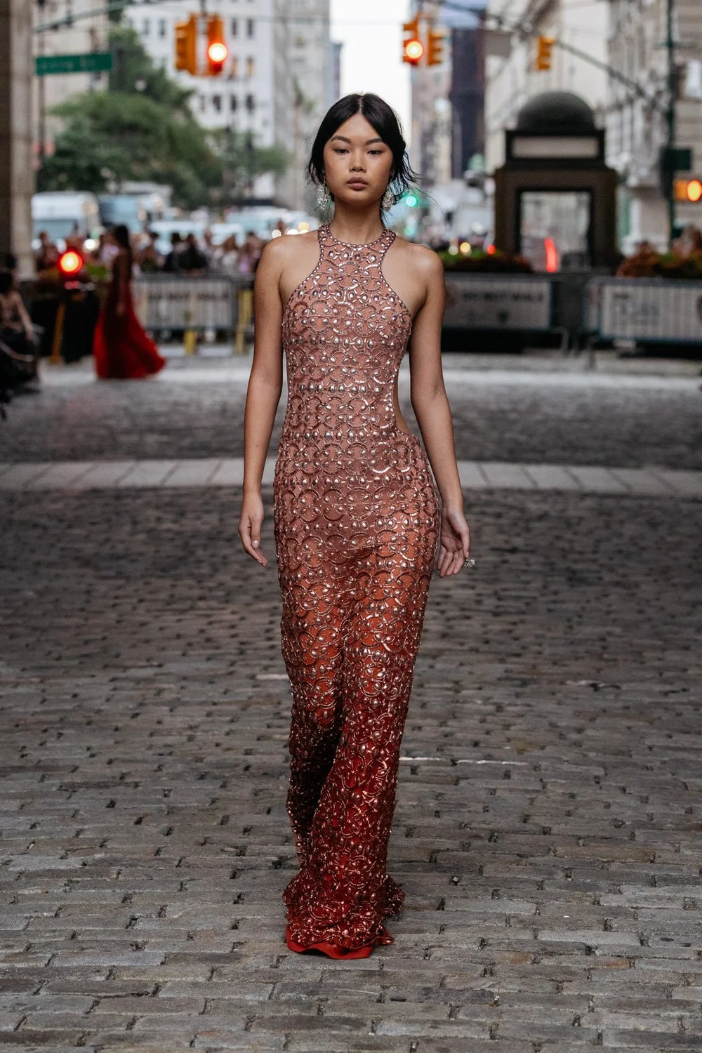 IRIDESCENT MEDALLION DRESS