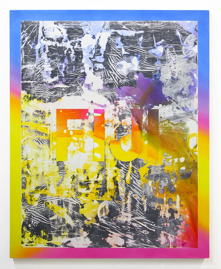 Fiji . 2013 acrylic and photo-transfer on canvas