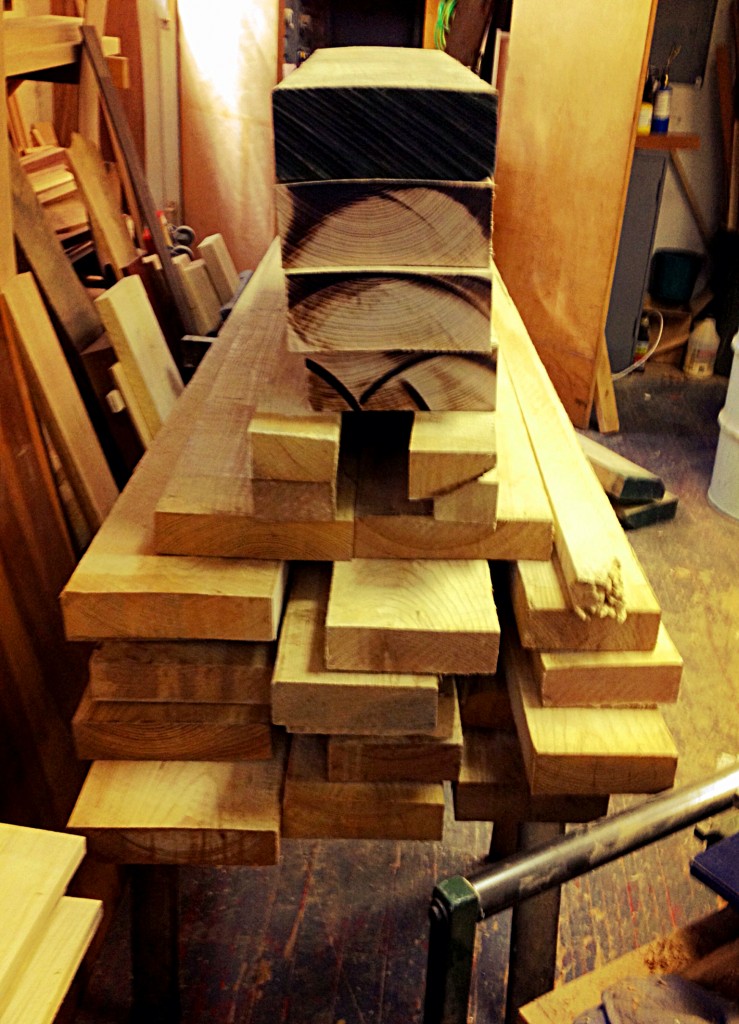 The raw material for 2 new benches
