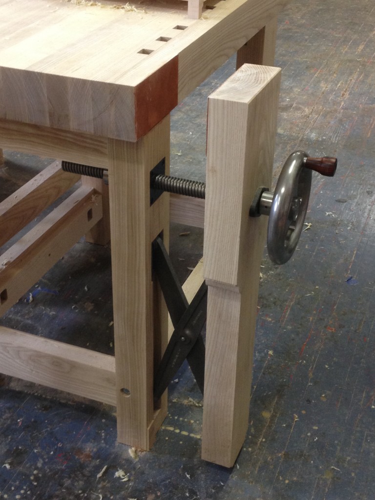 The Crisscross mounted on my bench with Benchcrafted’s Glide Vise