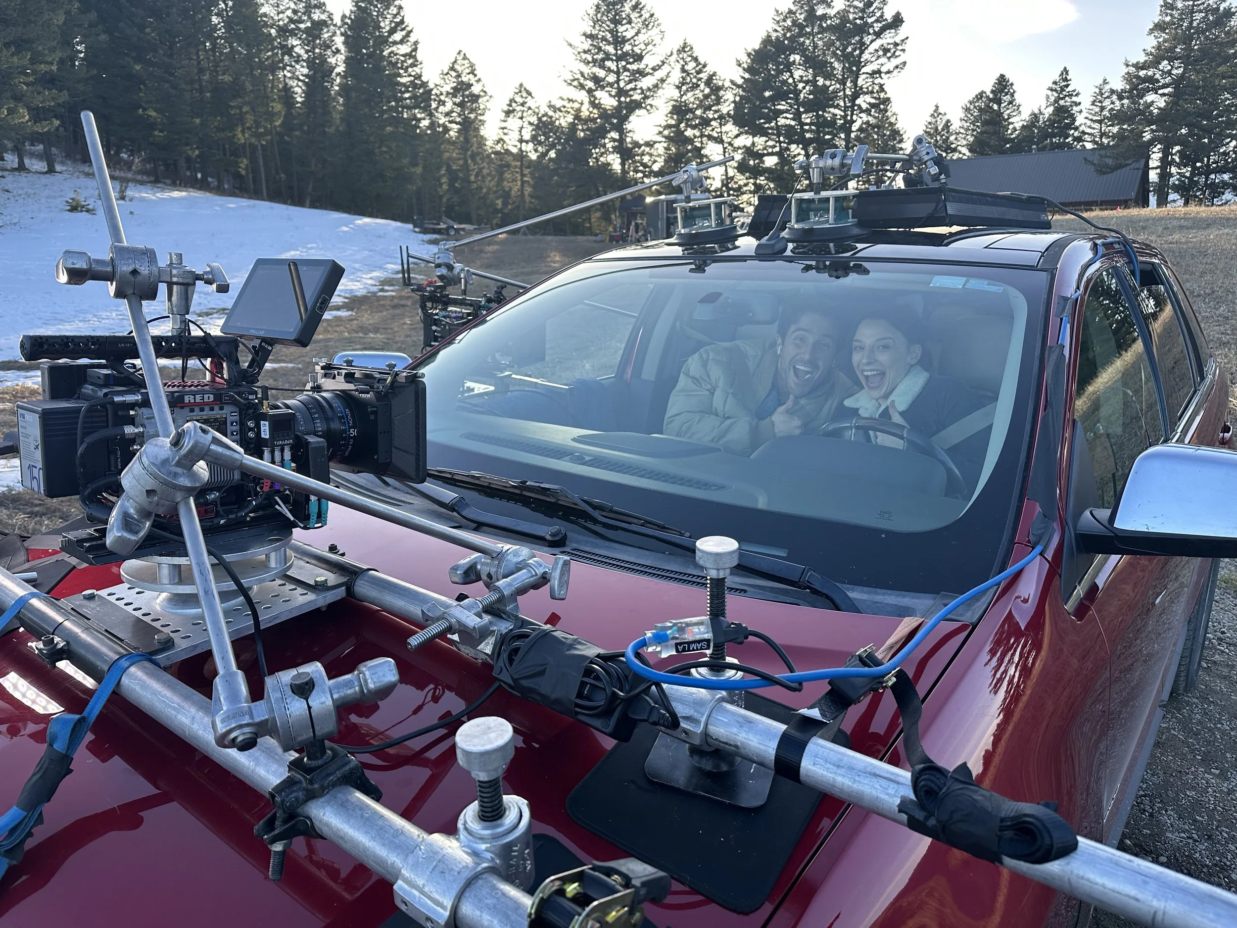 Behind the scenes car rig set up for Murder in Nashville movie - John Sweeney Cinematography