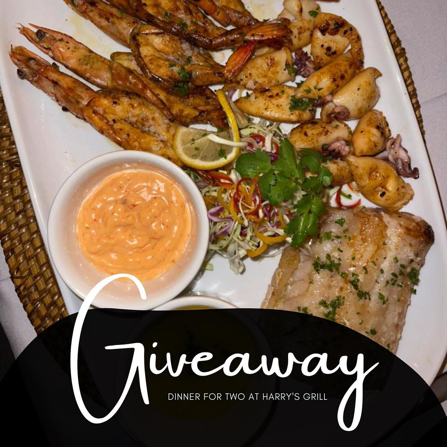 In honour of our NEW menu and brand new dishes (including this delicious seafood platter) we are doing another giveaway!! Win a dinner for two this weekend at Harry&rsquo;s Grill! Starters, main course, dessert and a cocktail each ALL ON US! All you 