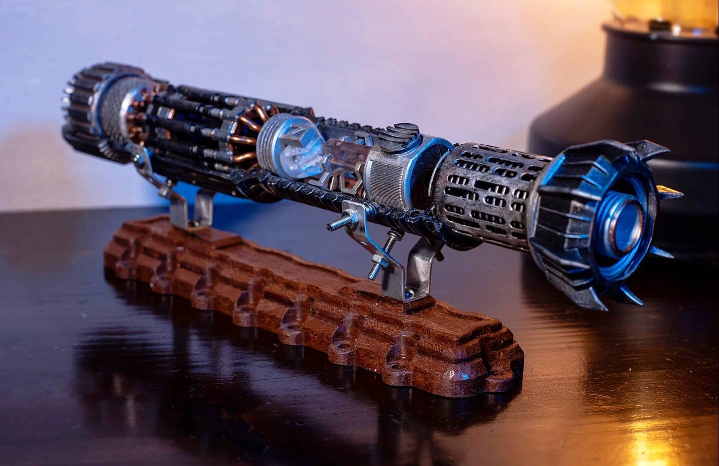 This was my first fully 3d prined project. Designed by the amazing @cworthdynamics and printed on a @elegoo.official Mars resin printer. This light sabre was so much fun and I learnt a huge amount about printing while constructing the model. There's 
