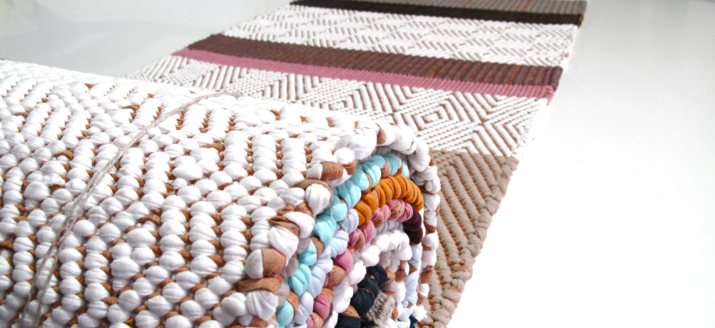 Bendito - Woven cotton jersey, cork and linen Rug by Susana Godinho Sugo Cork Rugs | www.sugocorkrugs.com