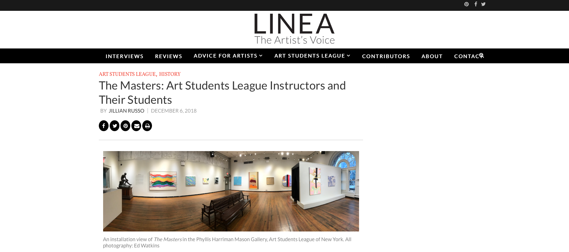The Masters: Art Students League Instructors and Their Students