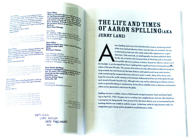 Aaron Spelling ‘Zine