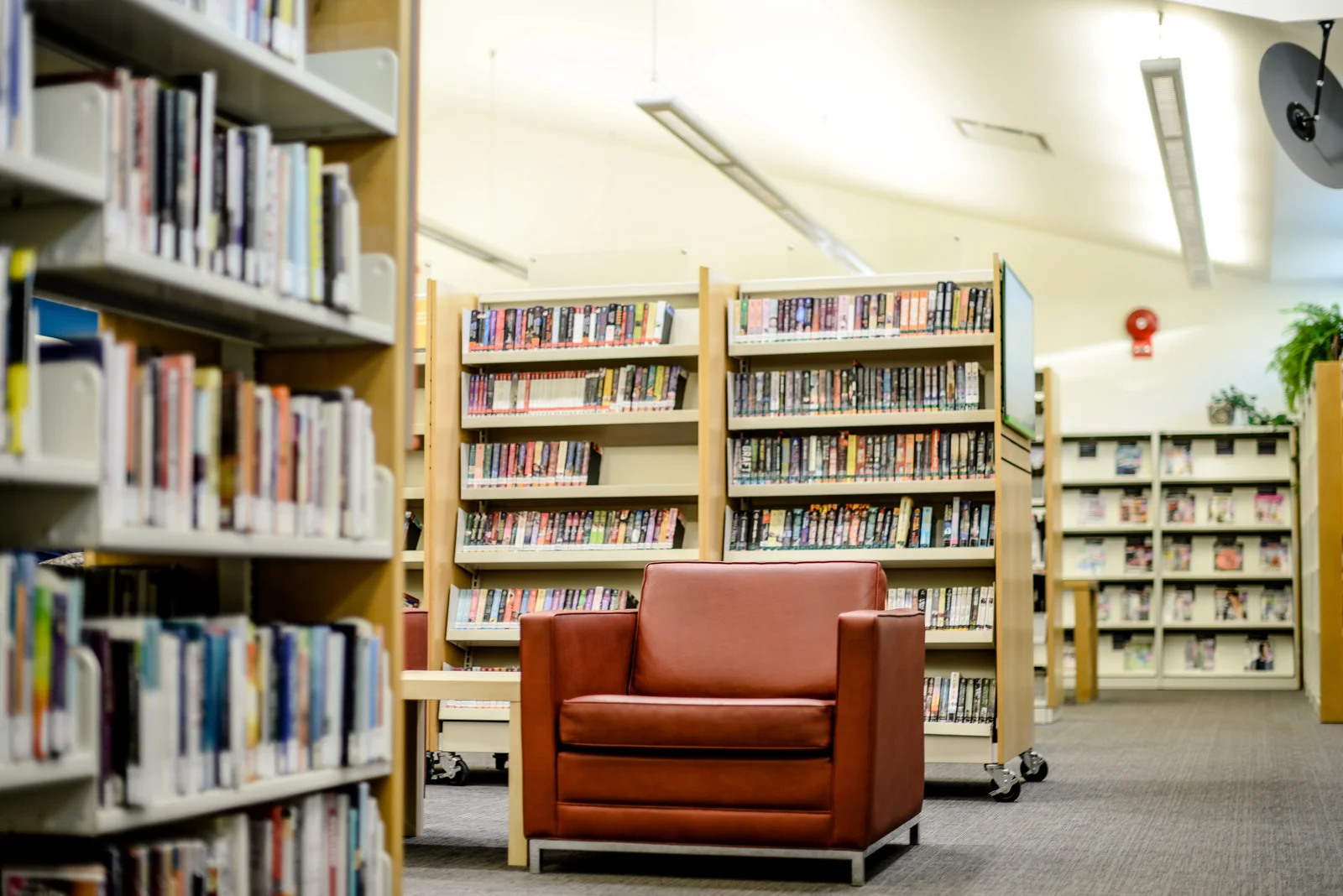 red chair Edmonton Public Library