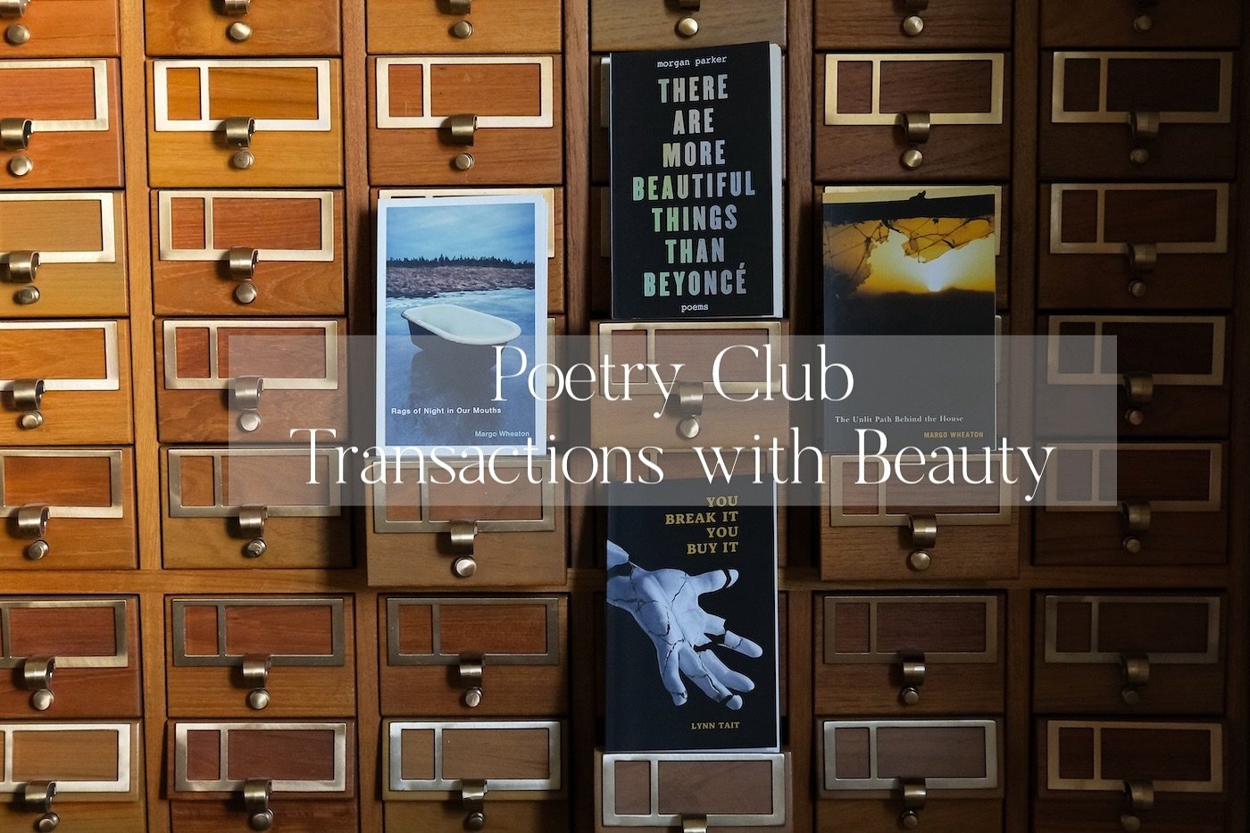 This afternoon was so beautiful and I took poetry into my backyard and read all the pages I&rsquo;d previously dogeared and wow I needed that. Wrote a few words about the books on Transactions with Beauty &mdash; books by  Lynn Tait and Margo Wheaton