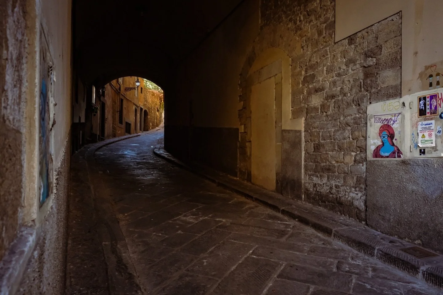 The dream of Florence. Light at the end of the tunnel, replica David, pigeons, lions, the Arno, reflections, meeting some stone workers. Will we ever be back here again? We take away the memory of seeing art that now dwells in us, the experience of l