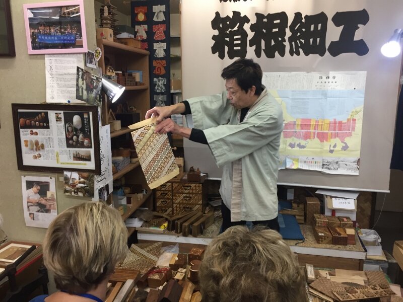 Wooden box making at Hakone