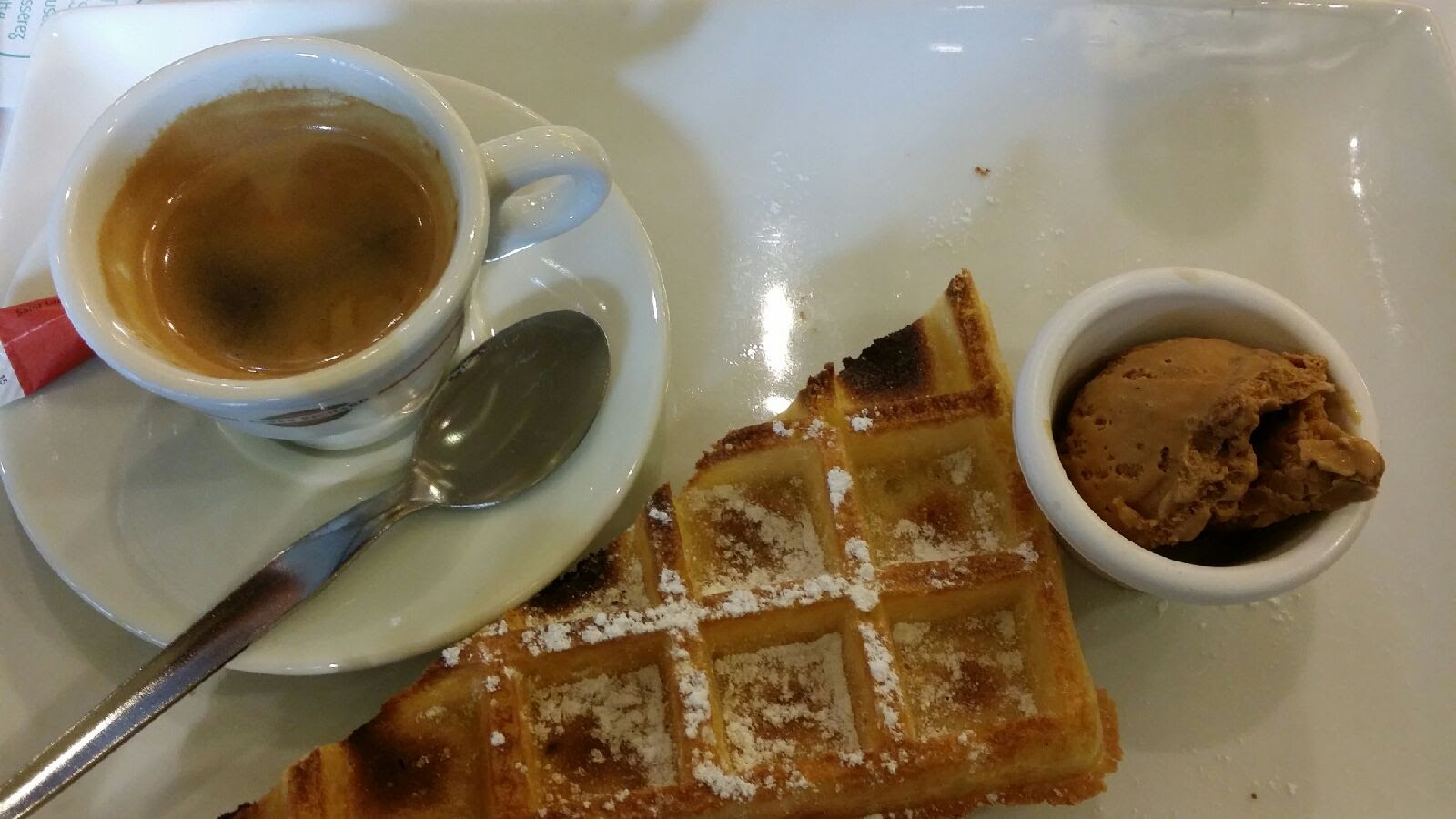 Espresso, waffle and cookie butter ice cream. THERE ARE NO WORDS! 