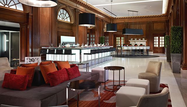 The Interior Design Group at Blackney Hayes Architects executed flawlessly on their work for LeMeridien Hotel in Philadelphia. #interiorinspiration #hoteldesign #interiorarchitect