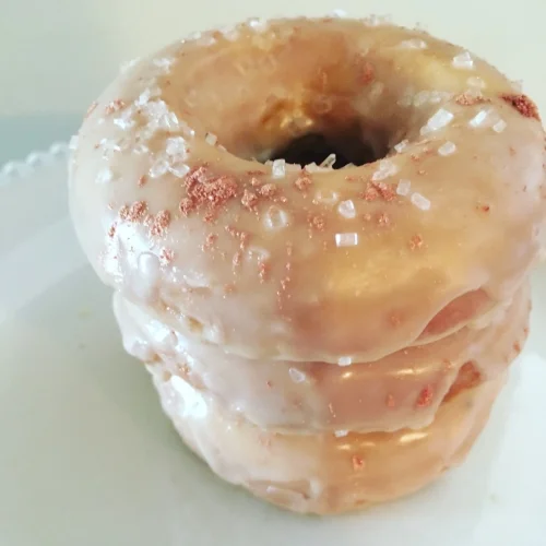 Rose Gold Champagne Glitter Donuts {Gluten-Free , Dairy-Free}