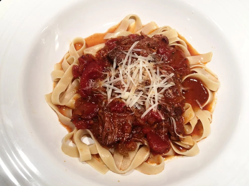 Slow Cooker Braised Short Rib Ragu and Pasta