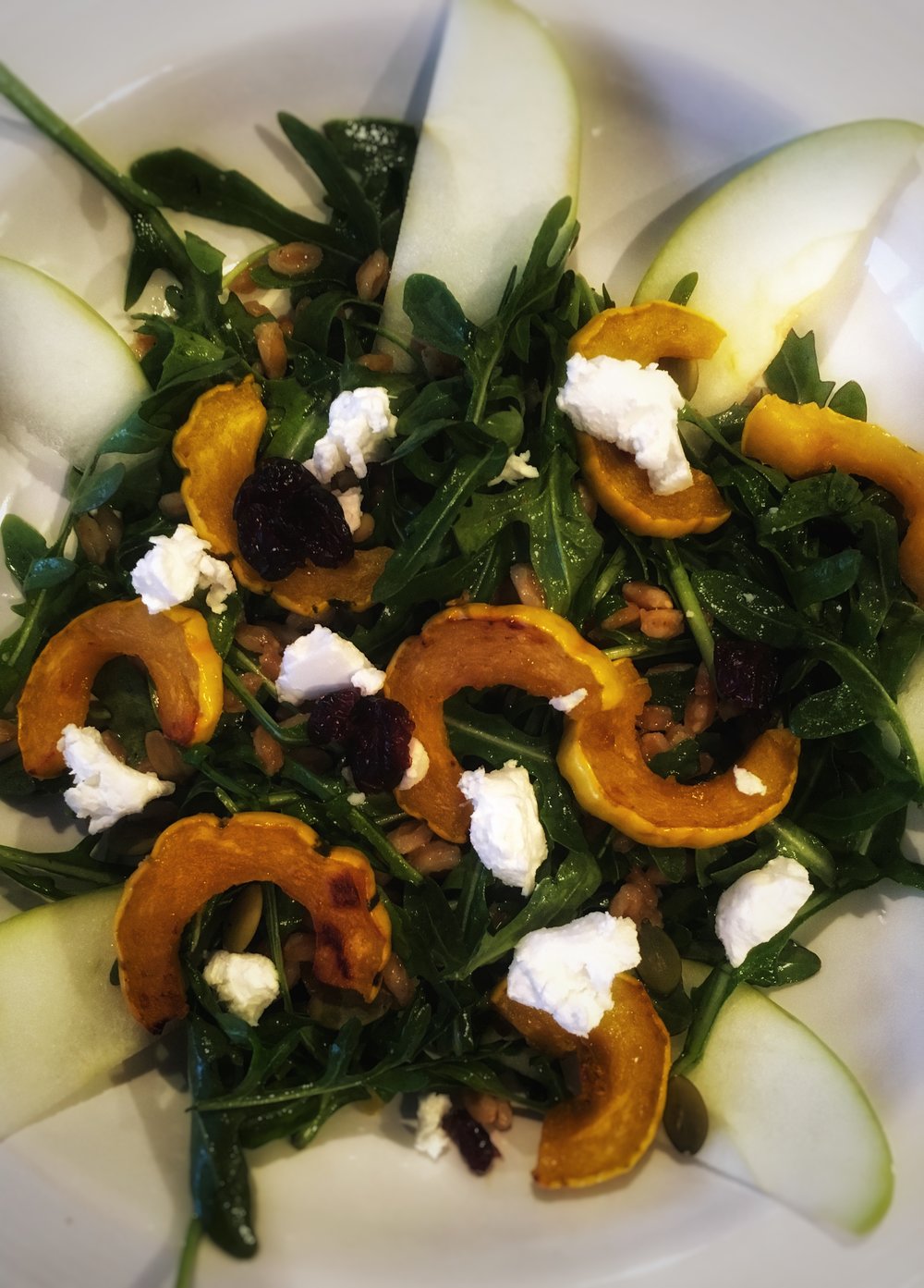 Roasted Delicata Squash and Arugula Salad