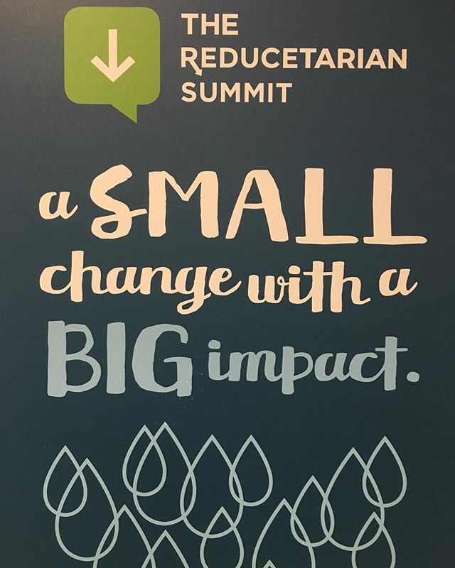 At the Reducetarian Summit. 
Quote from founder Brian Kateman. &quot;Make plant based foods accessible to everyday people so that it's easy to cut back on animal products- that is how we are going to secure a more sustainable healthy and compassionat