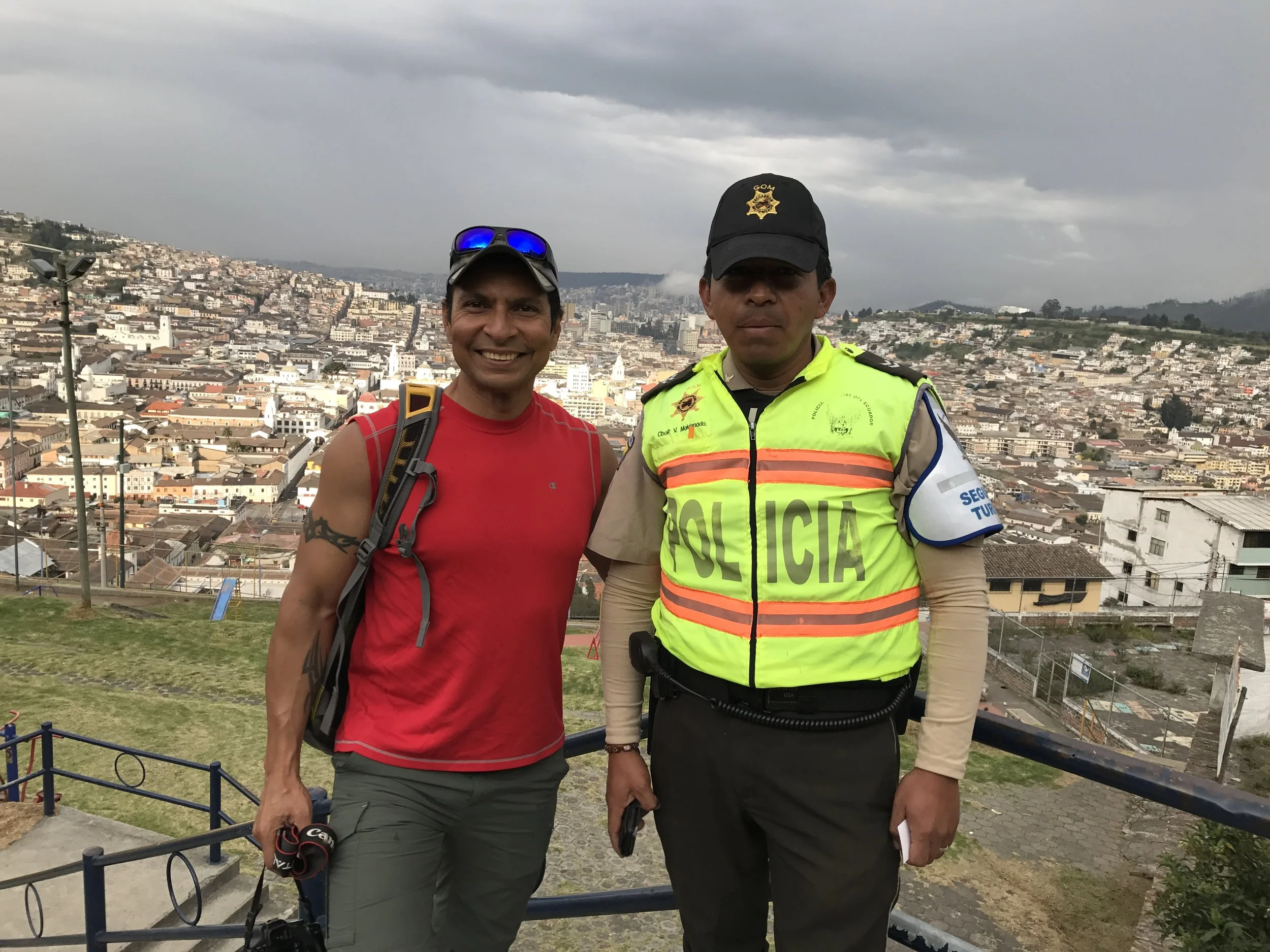 A friendly police officer we met on our tour of the city.
