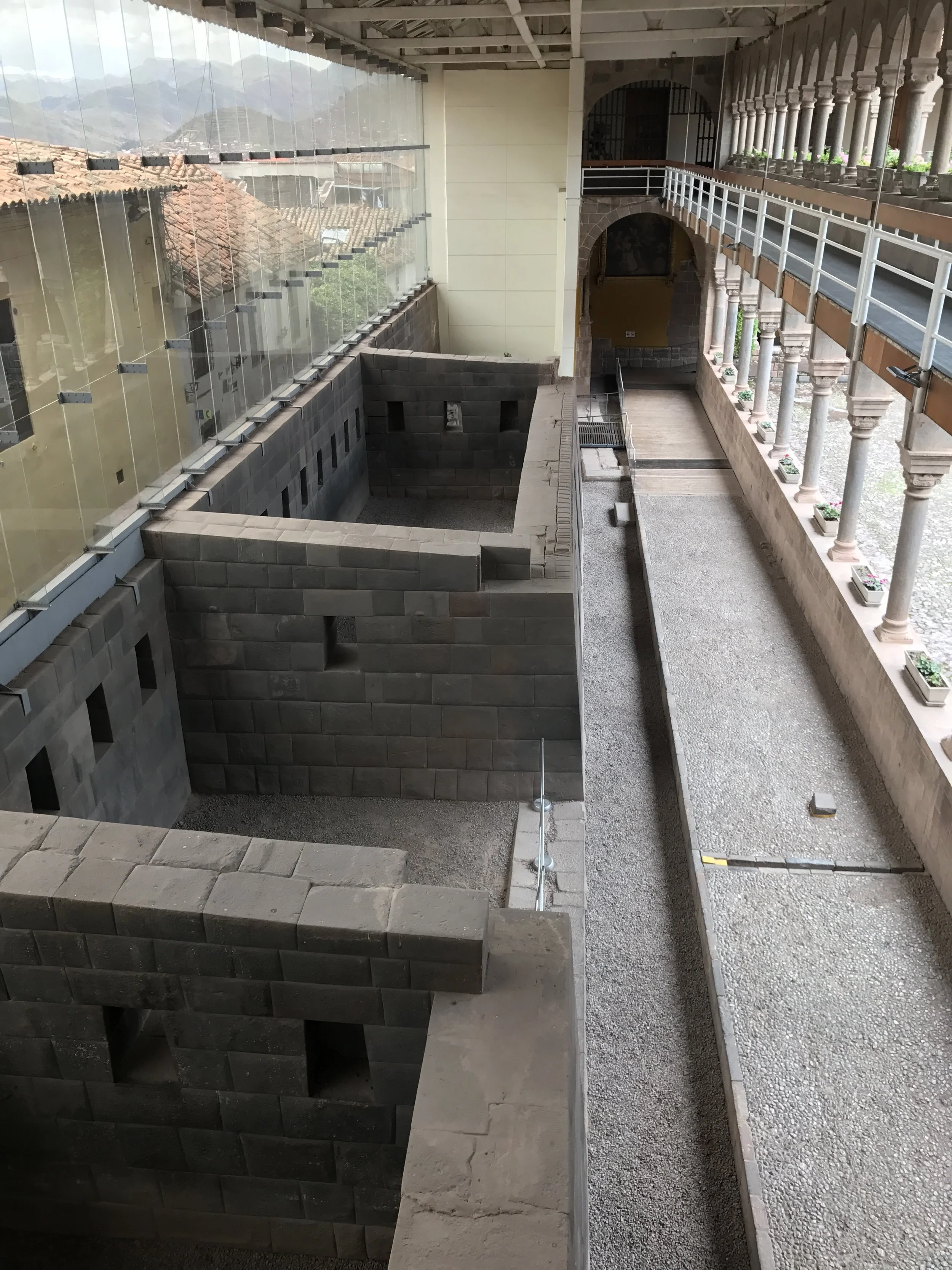 Rooms of the Inca Sun Temple inside the church.