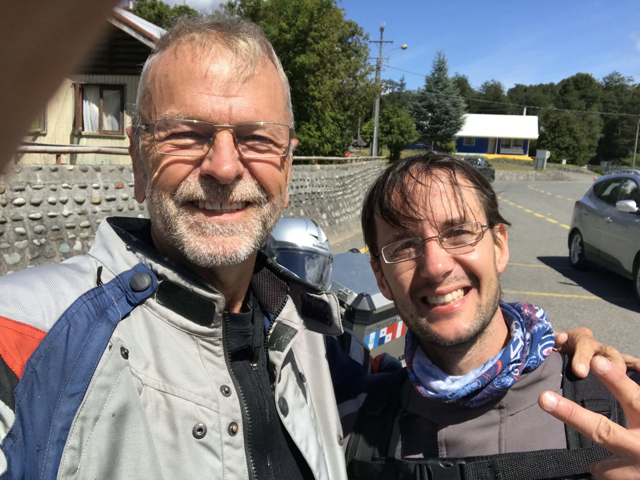 Franco, a fellow adventure motorcycle rider from Argentina, that I met at the border.