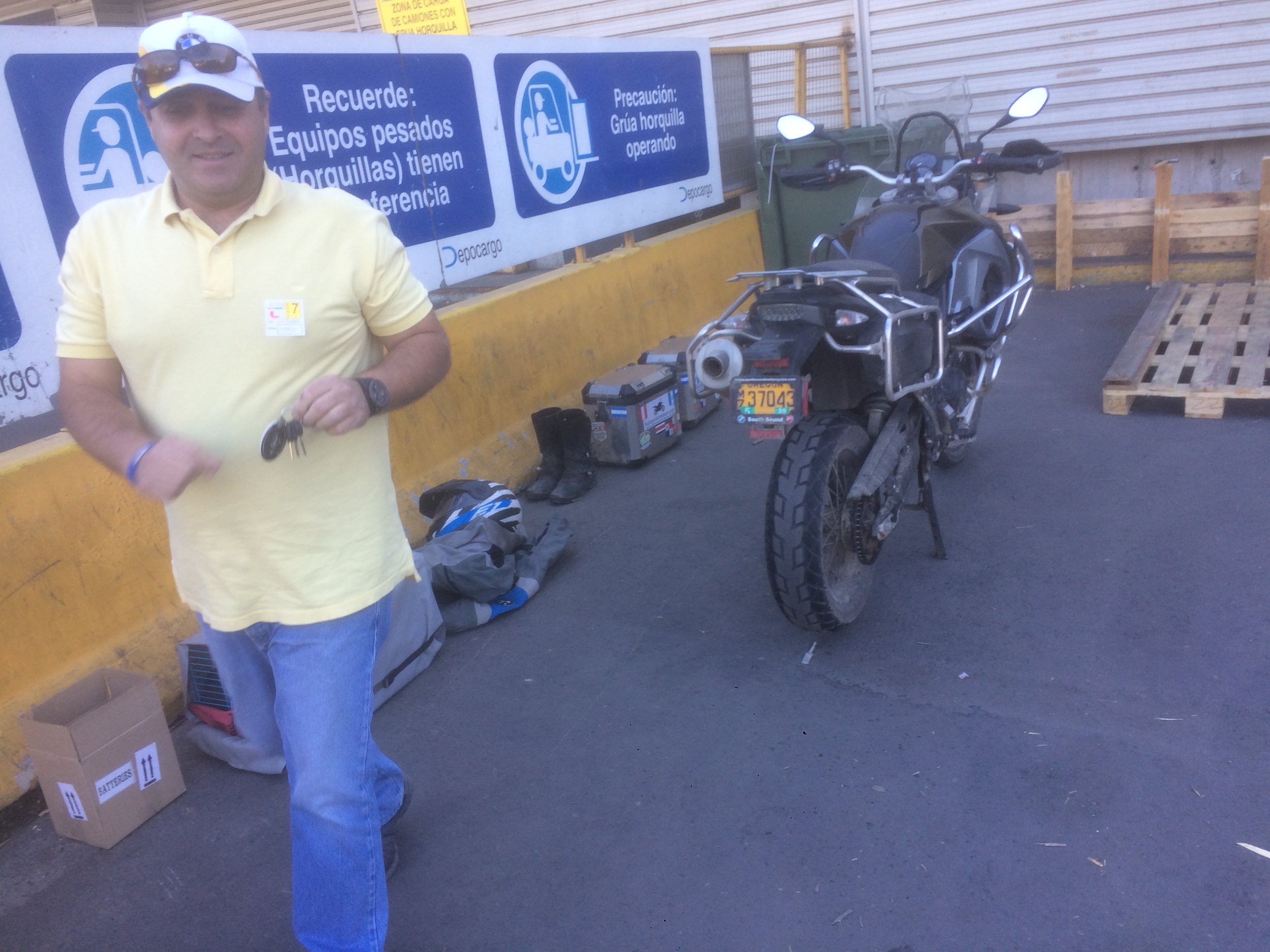 I can't thank Julio enough for everything he has done to get my bike home.