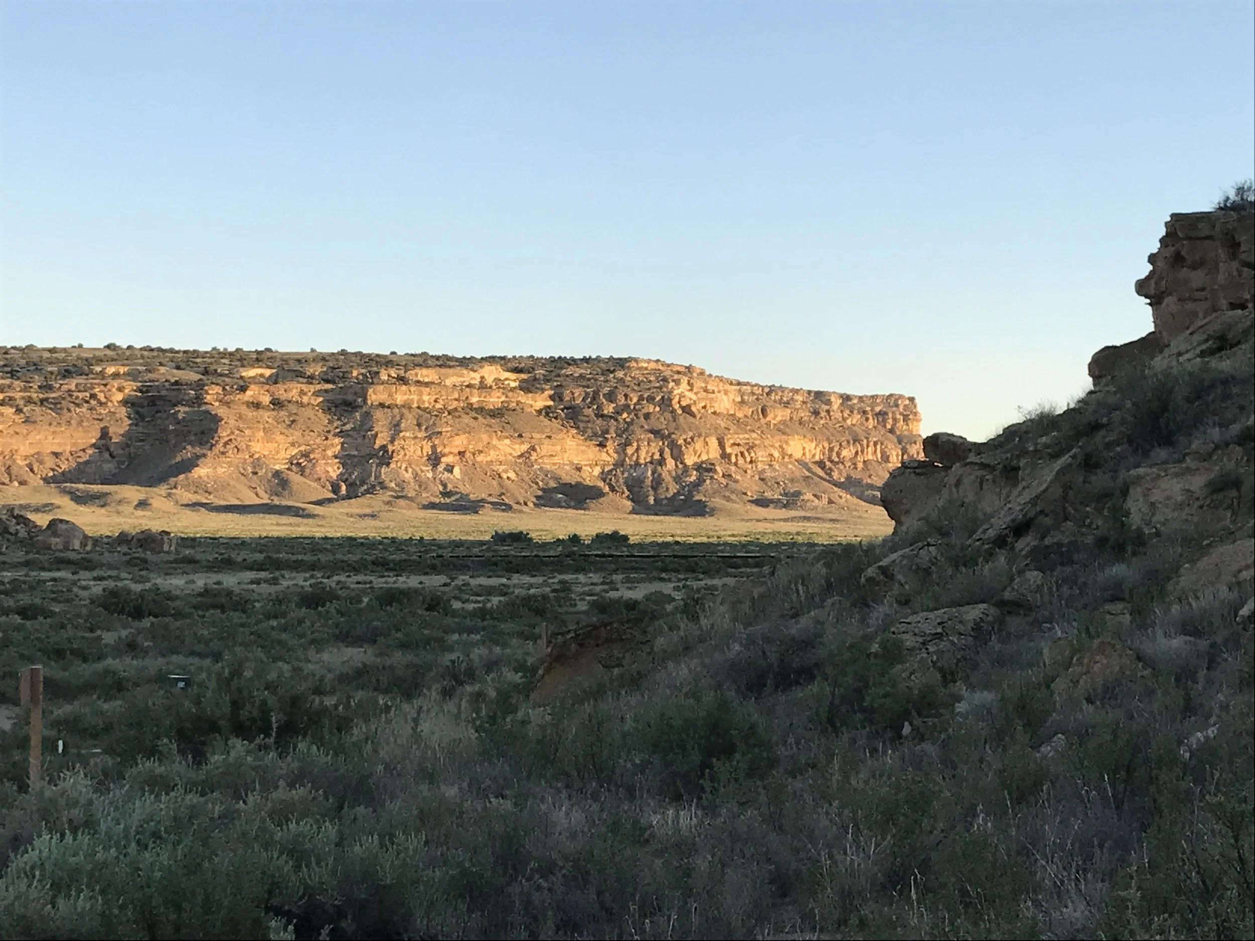 Another view of Chaco Canyon near camp site. 