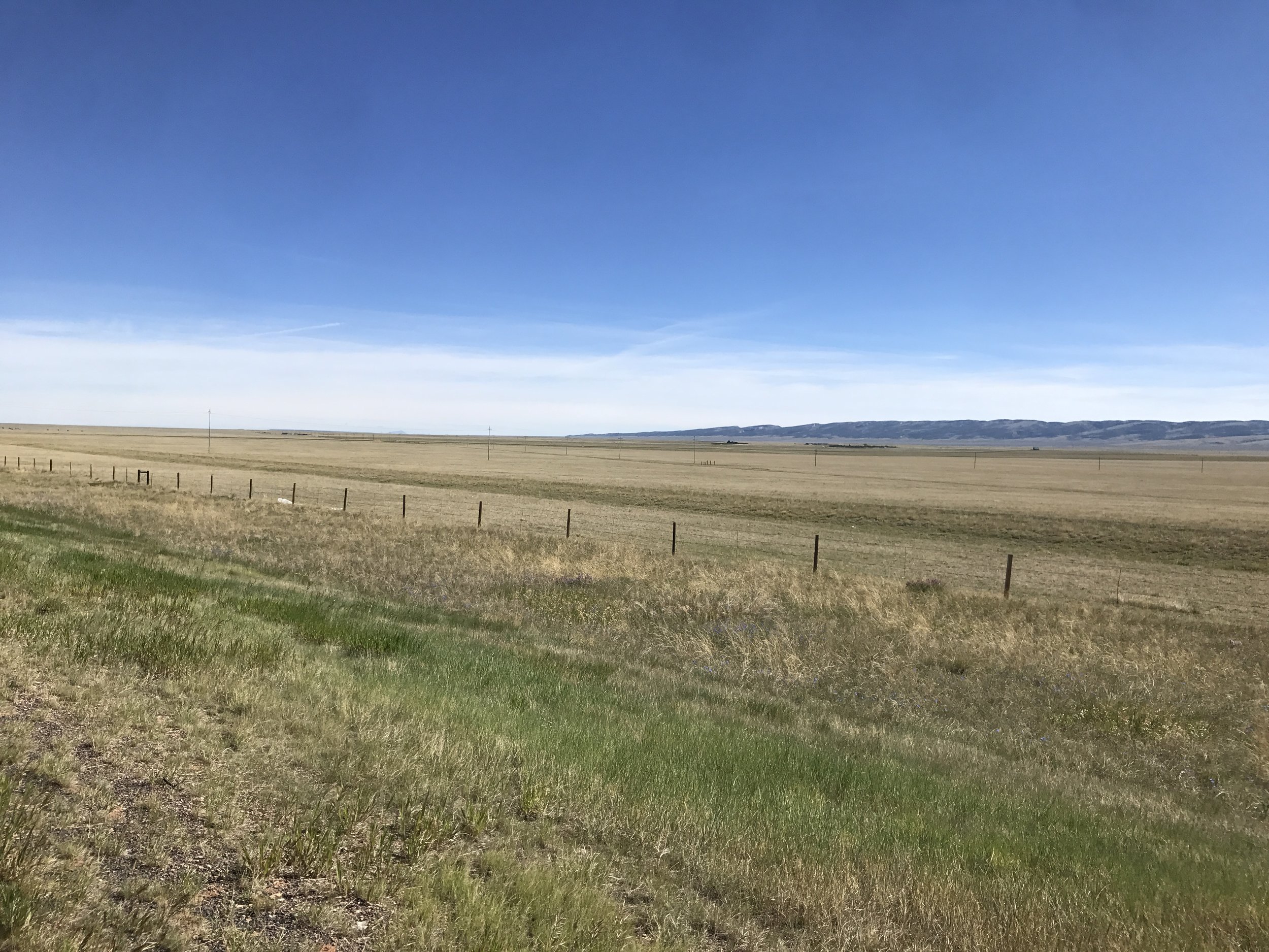 Endless grasslands in Wyoming. 