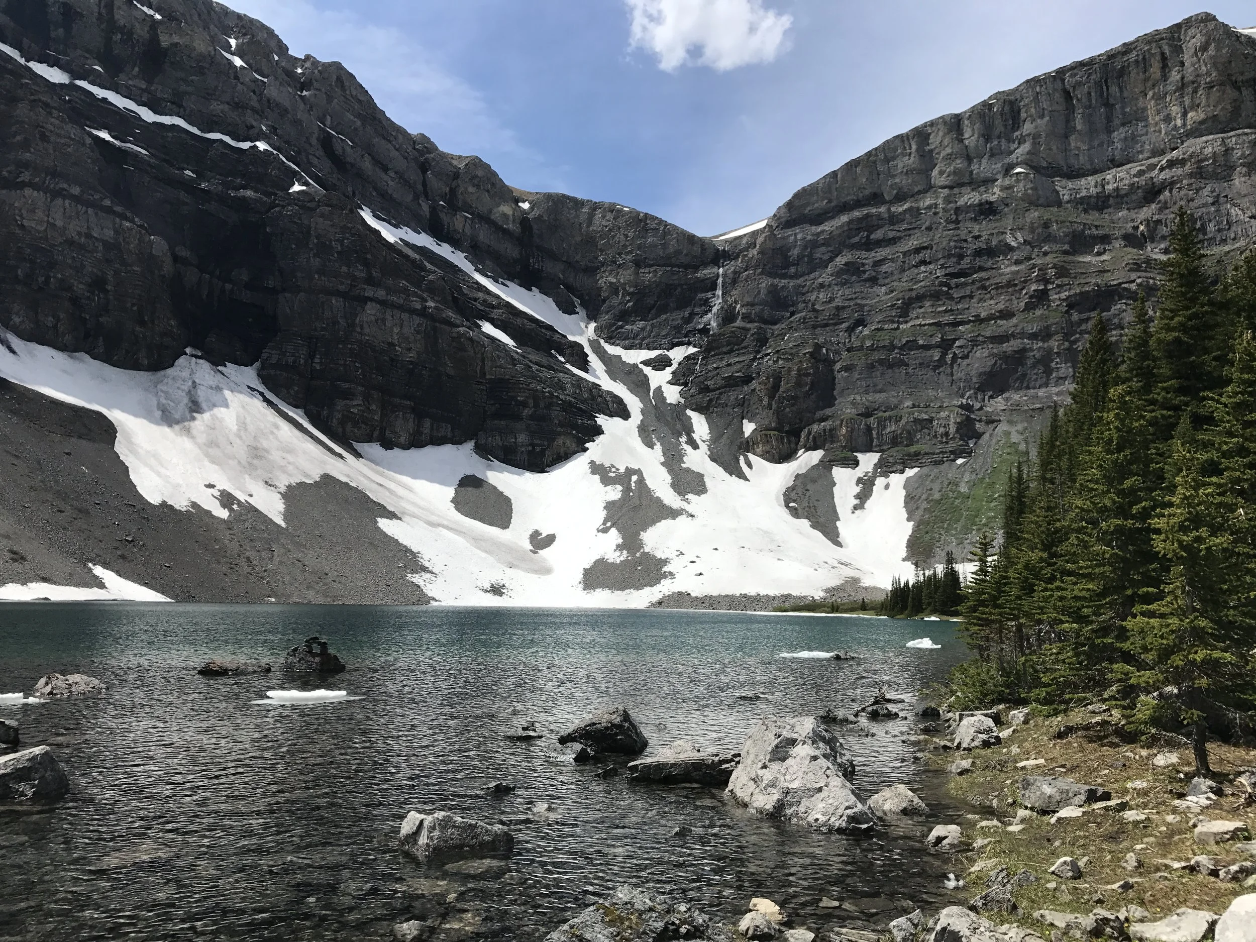 Water was crystal clear and ice cold. 