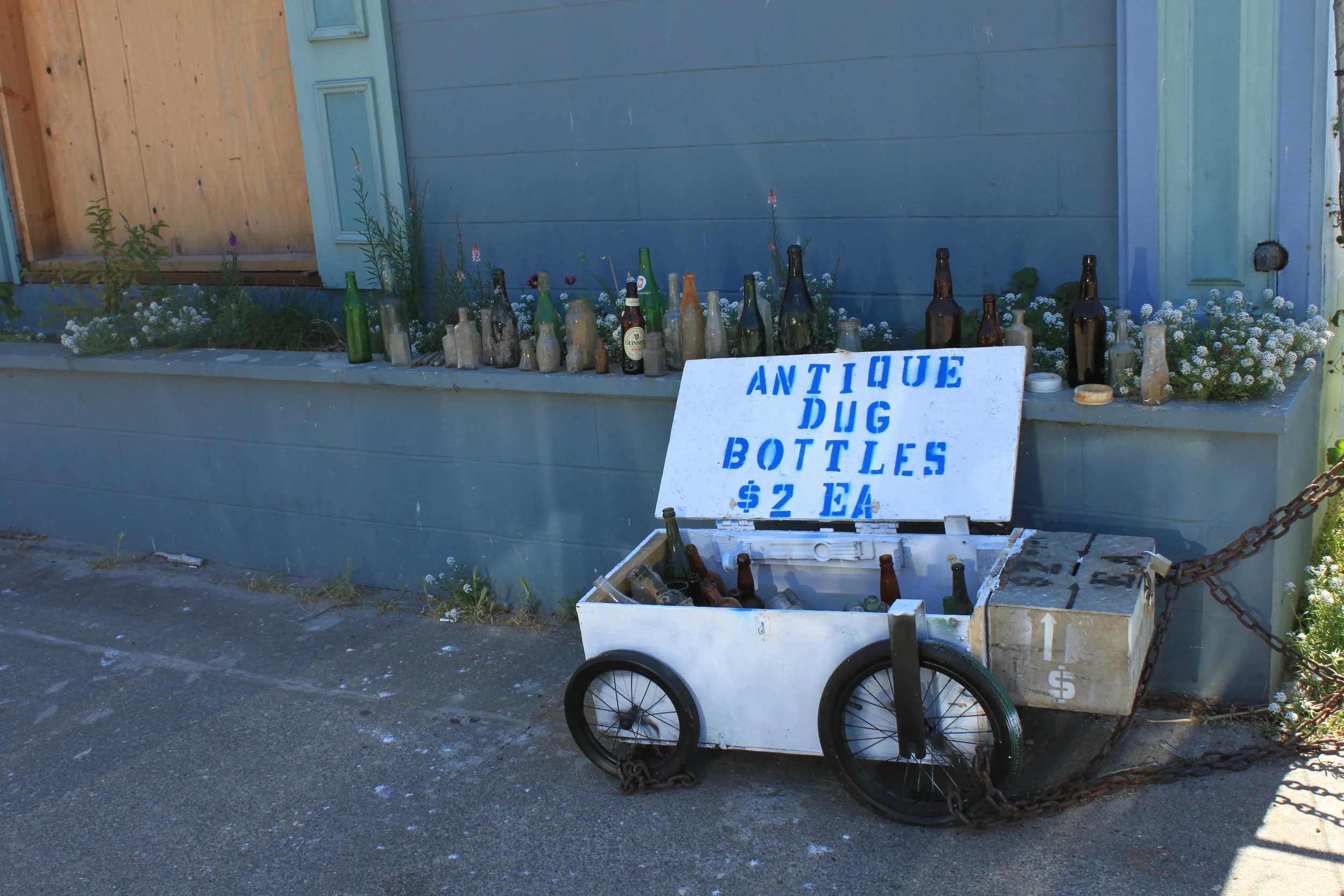 Honor system antique dug bottles - Port Townsend