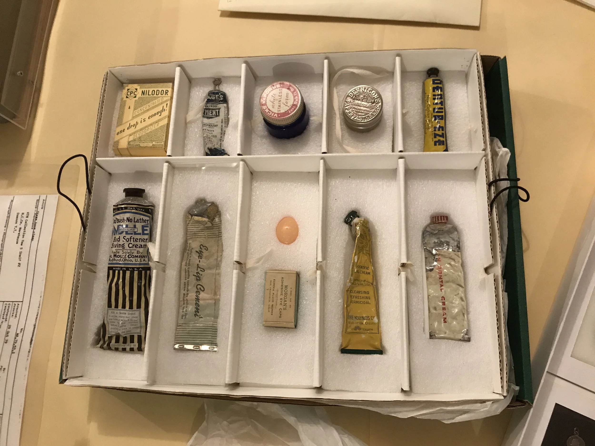 Embalming creams used 100 years ago. 