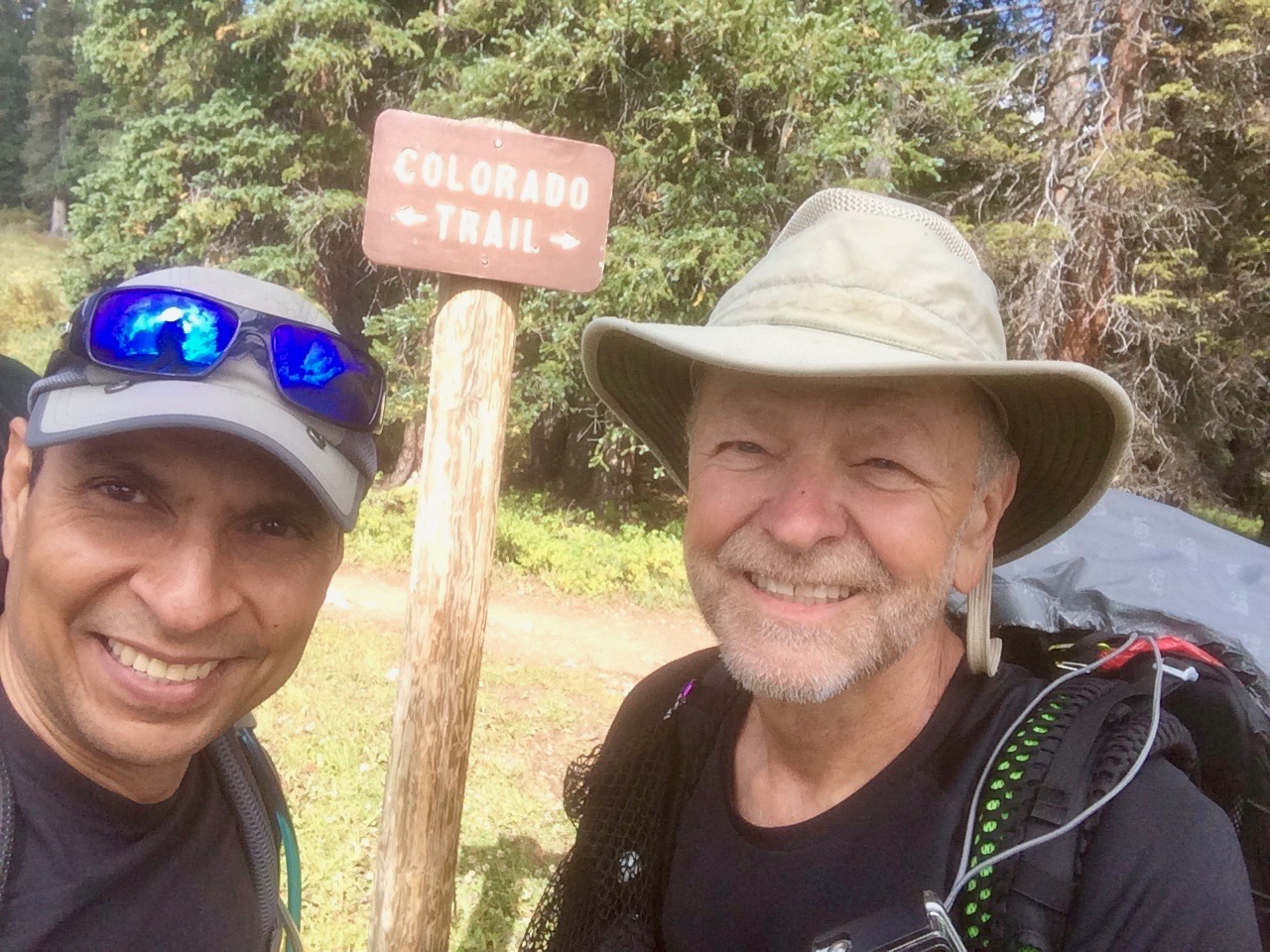 Omar and me in 2016 at the end of the Colorado Trail near Durango, Colorado.