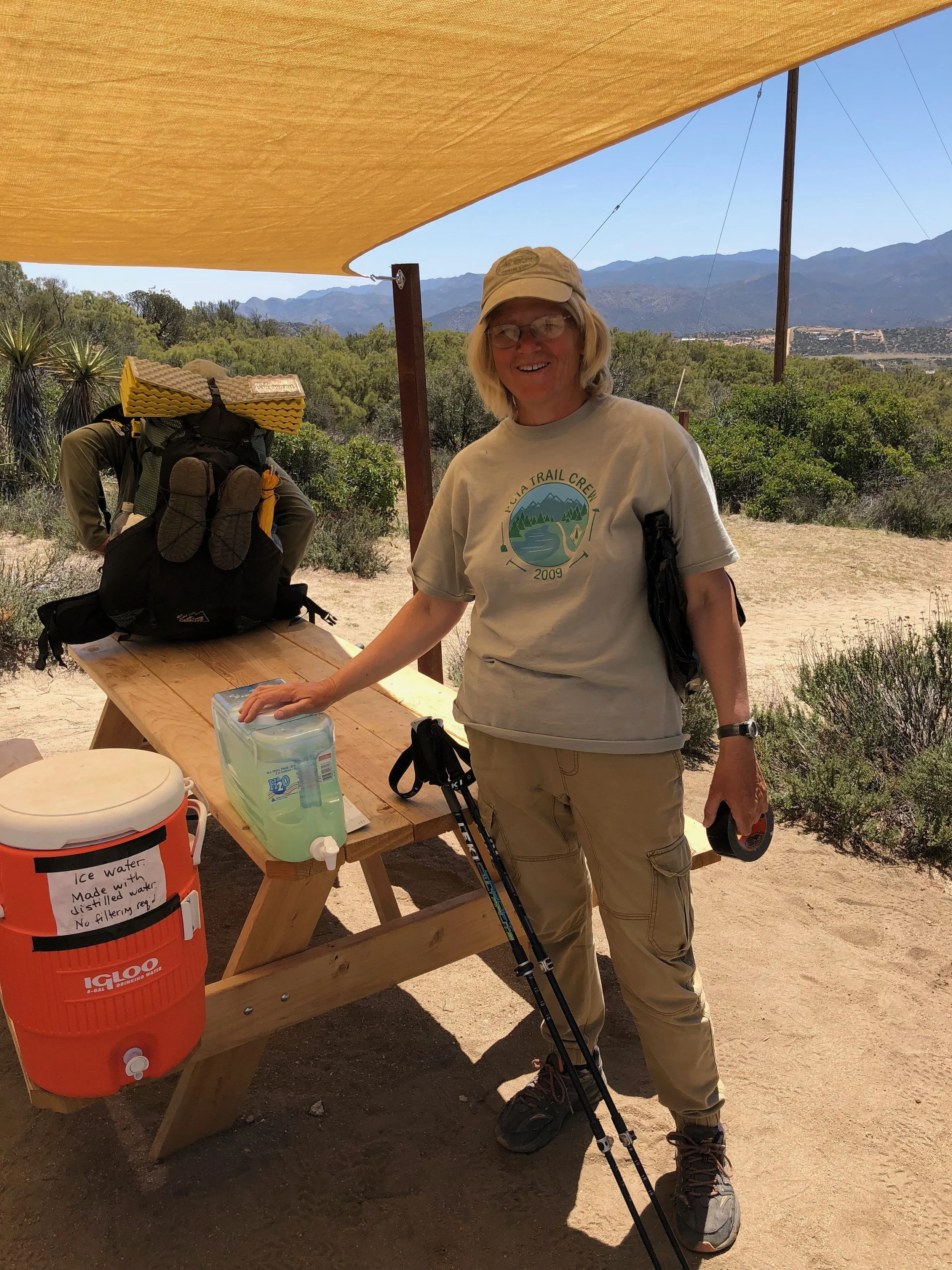This is Mary, creator of a hiker oasis on her property. She is a true trail angel.