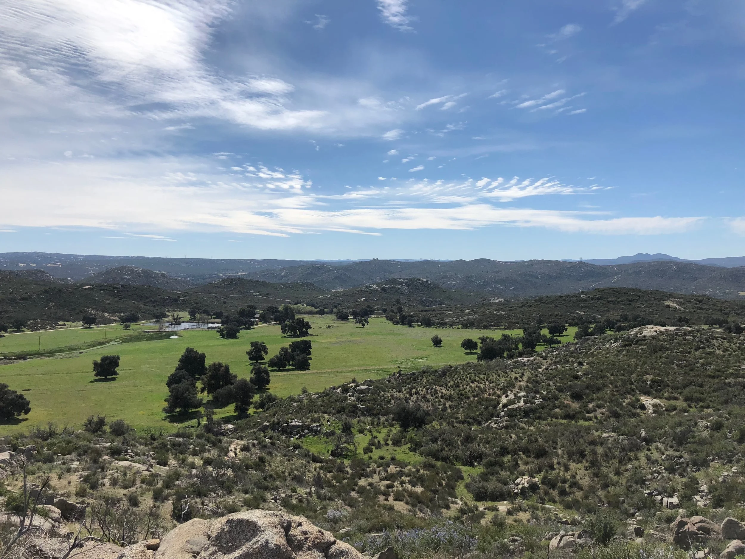 Picturesque valley along the trail.
