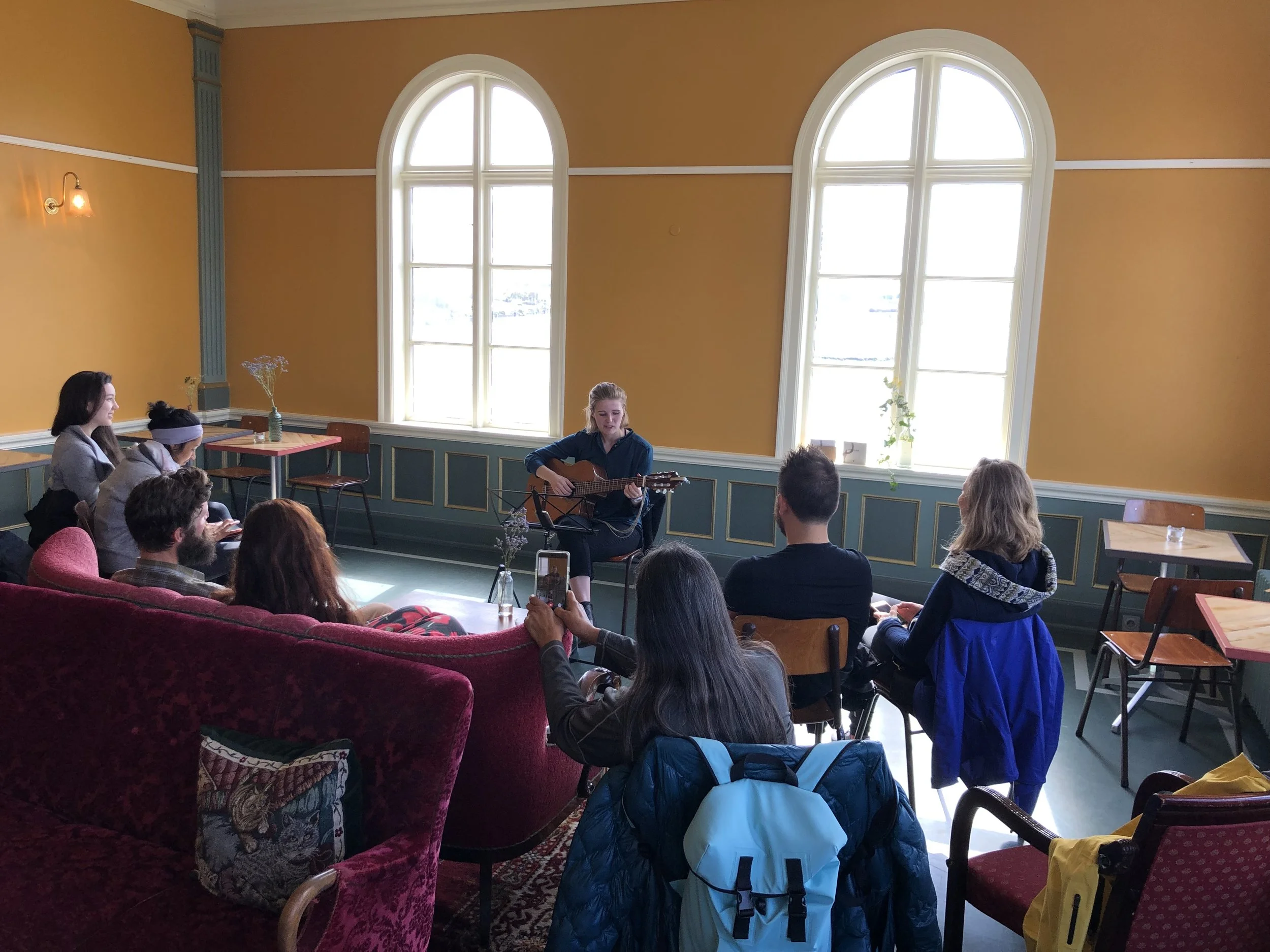 Story telling is a significant part of the Icelandic culture. This delightful woman told stories and sang traditional Icelandic songs.