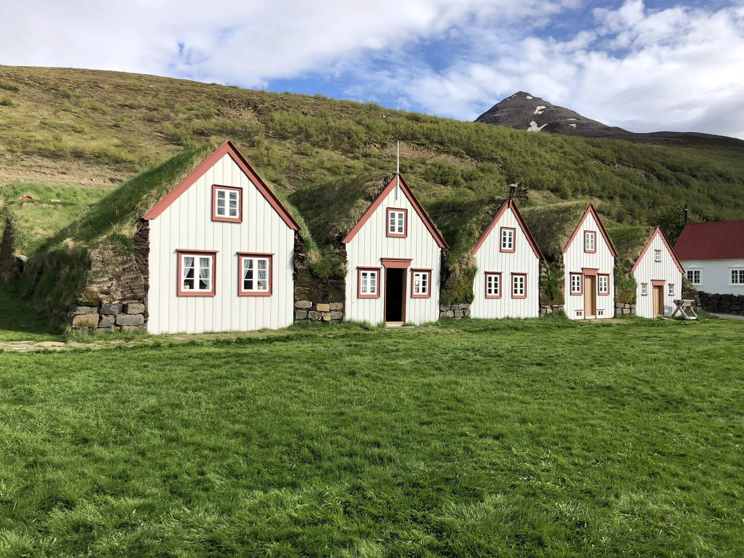 Traditional Icelandic sod houses.