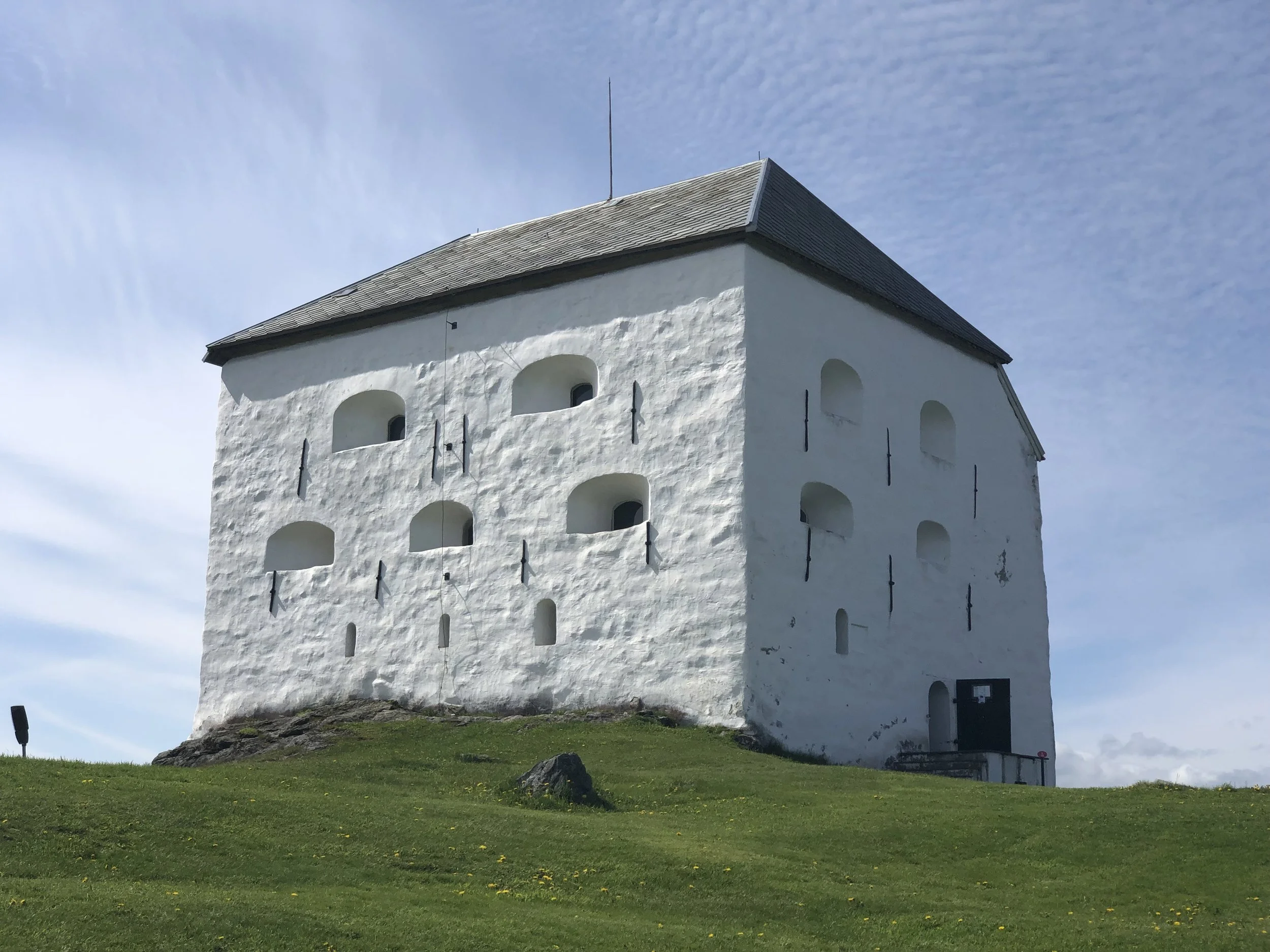 This structure at the fort that overlooks Trondheim housed cannons pointed out the port ready to protect the city from invaders.